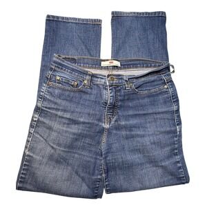 Levis 512 Perfectly Slimming Straight Leg Jeans Blue Medium Wash Womens 10M L29